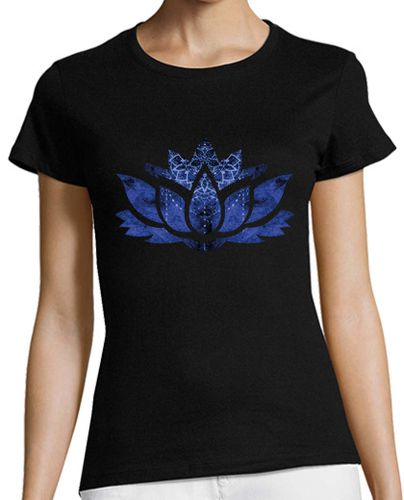 Camiseta mujer Flor de Loto con atrapa sueños azul - latostadora.com - Modalova