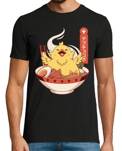 Camiseta Hombre Manga Corta Final Fantasy Fat Chocobo Ramen laTostadora - latostadora.com - Modalova