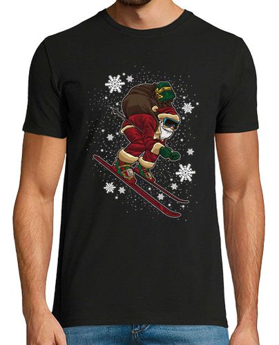 Camiseta Skiing Santa Claus Rides In The Snow - latostadora.com - Modalova