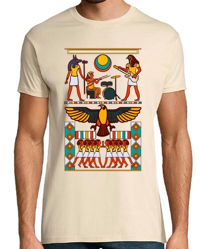 Camiseta Jeroglífico Egipto Grupos Rock And Roll Pirámides Faraón Divertida laTostadora - latostadora.com - Modalova