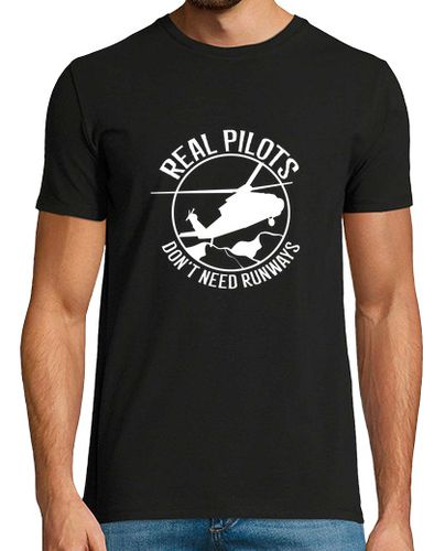 Camiseta helicópteros pilotos reales no necesitan pistas de aviación laTostadora - latostadora.com - Modalova