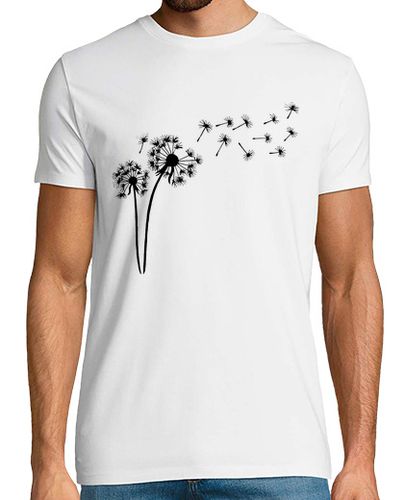 Camiseta flor de diente de león negro - latostadora.com - Modalova