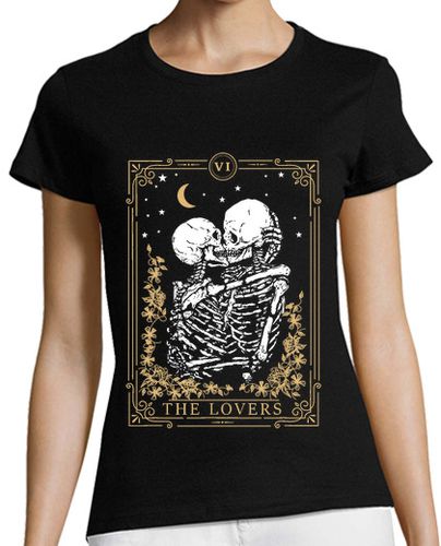 Camiseta mujer Carta de Tarot The Lovers Calaveras - latostadora.com - Modalova