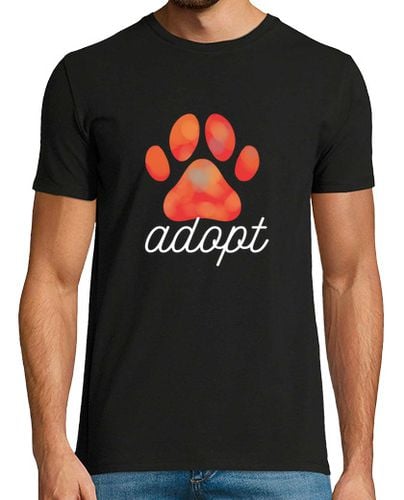 Camiseta Hombre Manga Corta Adoptar huella de pata adopción bienest laTostadora - latostadora.com - Modalova