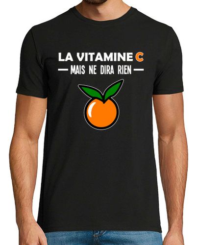 Camiseta Hombre Manga Corta vitamina C juego de palabras humor laTostadora - latostadora.com - Modalova