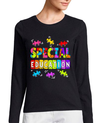 Camiseta Mujer Manga Larga maestra de educación especial spead laTostadora - latostadora.com - Modalova