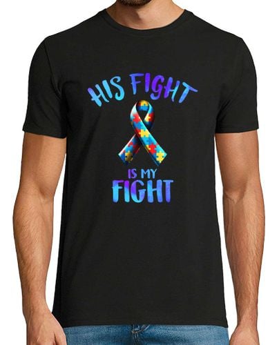 Camiseta Hombre Manga Corta su lucha es mi camisa de lucha camiseta de concienciación sobre el autismo partidario del autismo re laTostadora - latostadora.com - Modalova