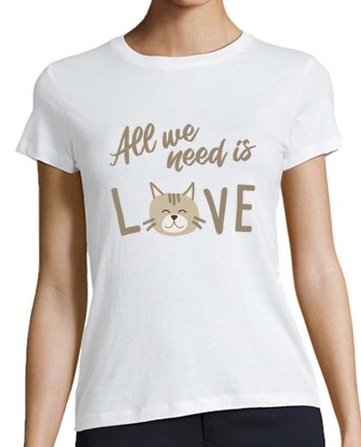 Camiseta mujer ALL WE NEED IS CATS - latostadora.com - Modalova