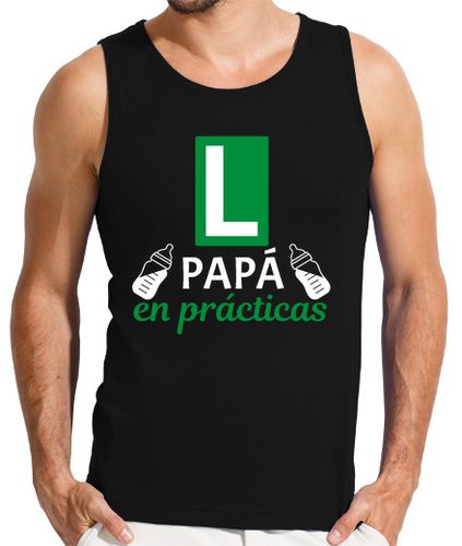 Camiseta Hombre Sin Mangas Papa en Practicas Divertida Futuro Papa laTostadora - latostadora.com - Modalova