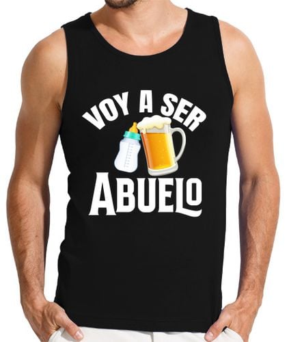 Camiseta Hombre Sin Mangas Voy A Ser Abuelo en Practicas Abuelos P laTostadora - latostadora.com - Modalova