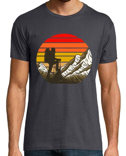 Camiseta Hombre Manga Corta Montañero Trekking Senderismo Montaña Deporte Naturaleza laTostadora - latostadora.com - Modalova