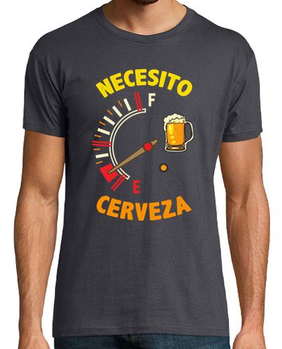 Camiseta Necesito Cerveza Cargador Batería Baja Depósito Cervezas Humor Alcohol - latostadora.com - Modalova