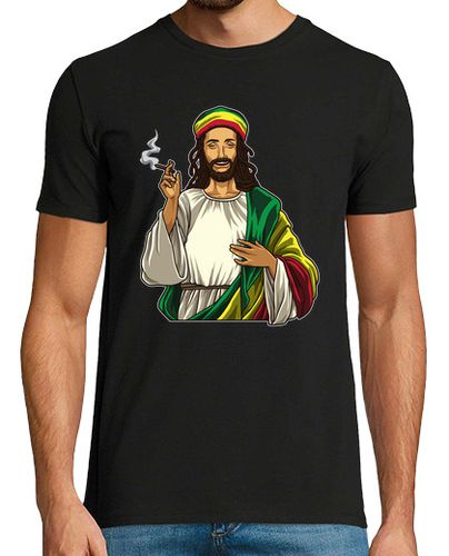 Camiseta rasta jesus fuma hierba cannabis señor - latostadora.com - Modalova
