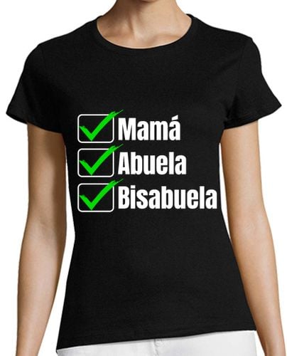 Camiseta Mujer Manga Corta Divertido Mama Abuela Bisabuel laTostadora - latostadora.com - Modalova