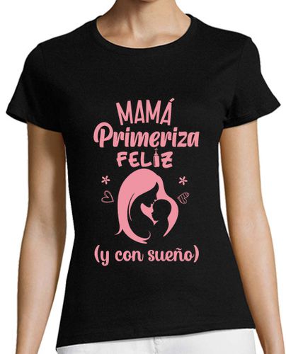 Camiseta Mujer Manga Corta Dia de la Madre Mama Primeriza laTostadora - latostadora.com - Modalova