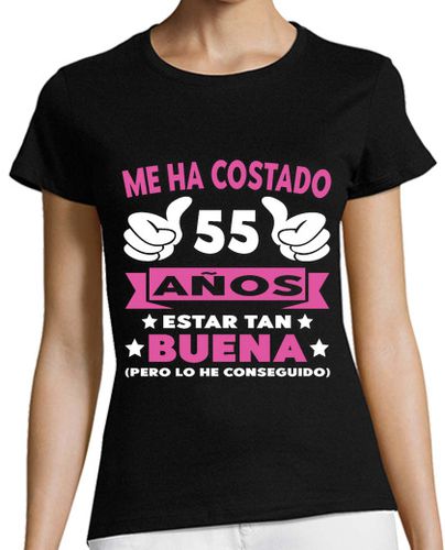 Camiseta Mujer Manga Corta 55 Cumpleanos Regalo Anos Muje laTostadora - latostadora.com - Modalova