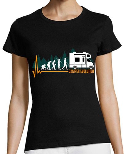 Camiseta mujer Camper Evolution Camping Caravana laTostadora - latostadora.com - Modalova