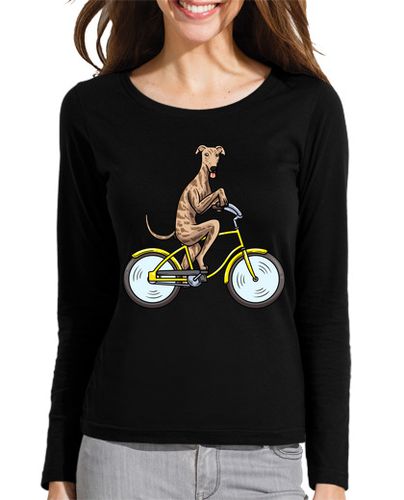Camiseta mujer galgo español perro con bicicleta españ - latostadora.com - Modalova