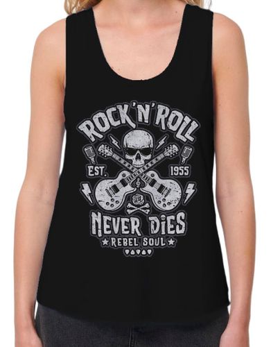 Camiseta mujer Rock and Roll Never Dies - latostadora.com - Modalova
