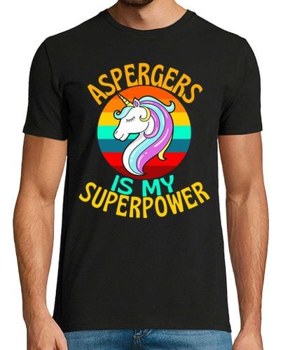 Camiseta Hombre Manga Corta Aspergers es mi superpoderoso amante de laTostadora - latostadora.com - Modalova