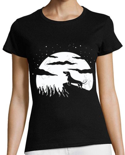 Camiseta mujer perro salchicha mágica noche luna llena - latostadora.com - Modalova