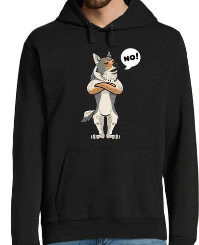 Sudadera Con Capucha Para Hombre obstinado perro lobo checoslovaco laTostadora - latostadora.com - Modalova