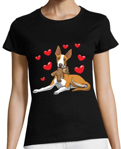 Camiseta Mujer Manga Corta perro podenco con peluche laTostadora - latostadora.com - Modalova