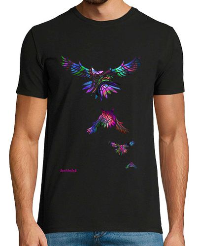 Camiseta búho vuelo, Hombre, manga corta, negra, calidad extra laTostadora - latostadora.com - Modalova