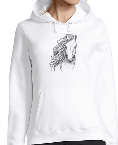 Sudadera Con Capucha Para Mujer camiseta de dibujo de melena de caballo laTostadora - latostadora.com - Modalova