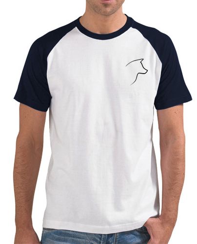 Camiseta Hombre Estilo Béisbol Camiseta Hombre Silueta Akita Inu Doble laTostadora - latostadora.com - Modalova