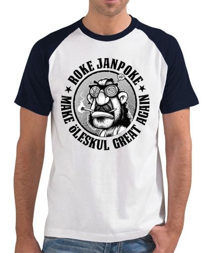 Camiseta Hombre Estilo Béisbol Roke Janpoke - Make Oleskul Great Again laTostadora - latostadora.com - Modalova