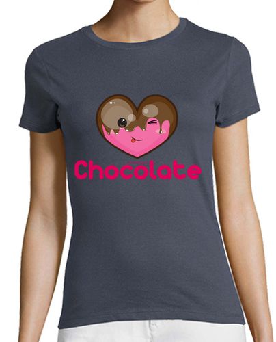 Camiseta mujer Amo al Chocolate - latostadora.com - Modalova