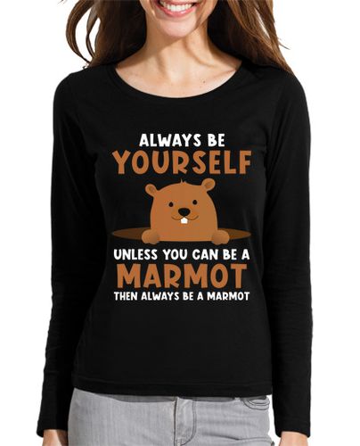 Camiseta mujer marmota diciendo gracioso - latostadora.com - Modalova