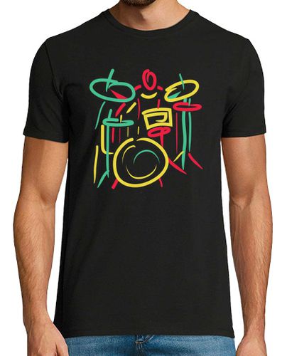 Camiseta Hombre Manga Corta estilo abstracto colorido baterista laTostadora - latostadora.com - Modalova