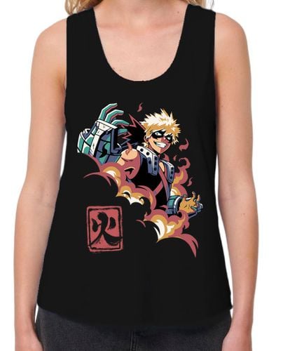 Camiseta Mujer Tirantes Loose Fit Bakugou My Hero Academia laTostadora - latostadora.com - Modalova