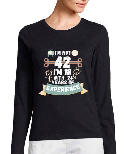 Camiseta Mujer Manga Larga No tengo 42 tengo 18 con 24 de experien laTostadora - latostadora.com - Modalova