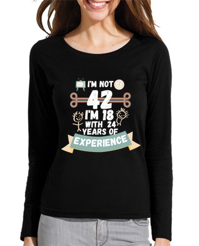 Camiseta mujer No tengo 42 tengo 18 con 24 de experien - latostadora.com - Modalova