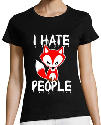 Camiseta mujer odio a la gente zorro halloween sangrie - latostadora.com - Modalova