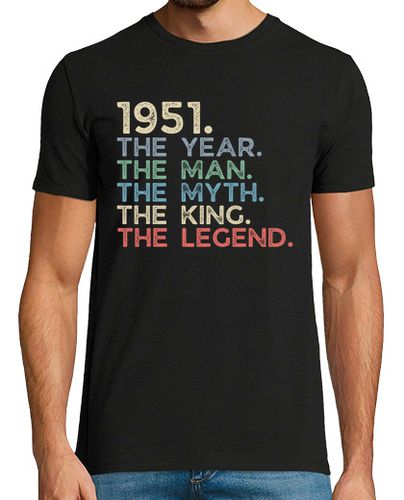 Camiseta vintage 1951 el año hombre mito rey - latostadora.com - Modalova