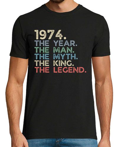 Camiseta vintage 1974 el año hombre mito rey laTostadora - latostadora.com - Modalova