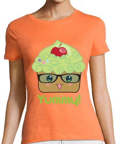 Camiseta Mujer Manga Corta Earl Grey Green Tea Cupcake laTostadora - latostadora.com - Modalova