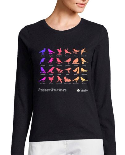 Camiseta Mujer Manga Larga Passeriformes - latostadora.com - Modalova