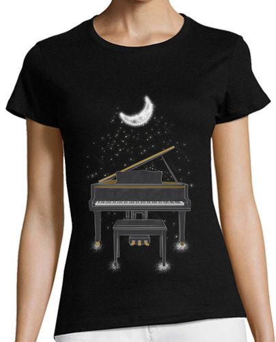 Camiseta mujer piano luna y estrellas - latostadora.com - Modalova