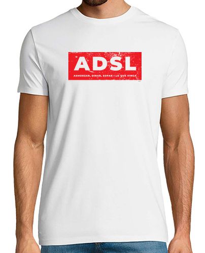 Camiseta ADSL Asmorzar, dinar, sopar i lo que vinga - latostadora.com - Modalova