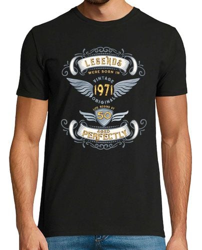 Camiseta Hombre Manga Corta vendimia 1971 50 cumpleaños presente original 1971 laTostadora - latostadora.com - Modalova