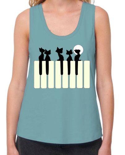 Camiseta mujer Gatos bajo la luna - latostadora.com - Modalova