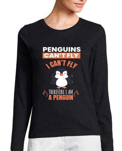 Camiseta Mujer Manga Larga soy un pingüino pingüino pájaro de niev laTostadora - latostadora.com - Modalova