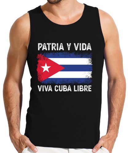 Camiseta Hombre Sin Mangas patria y vida cuba regalo libertad cuba laTostadora - latostadora.com - Modalova