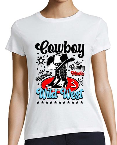 Camiseta mujer Nashville Tennessee Country Music Wild West Cowboy - latostadora.com - Modalova