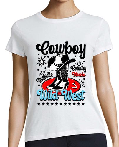 Camiseta mujer Nashville Tennessee Country Music Wild West Cowboy laTostadora - latostadora.com - Modalova